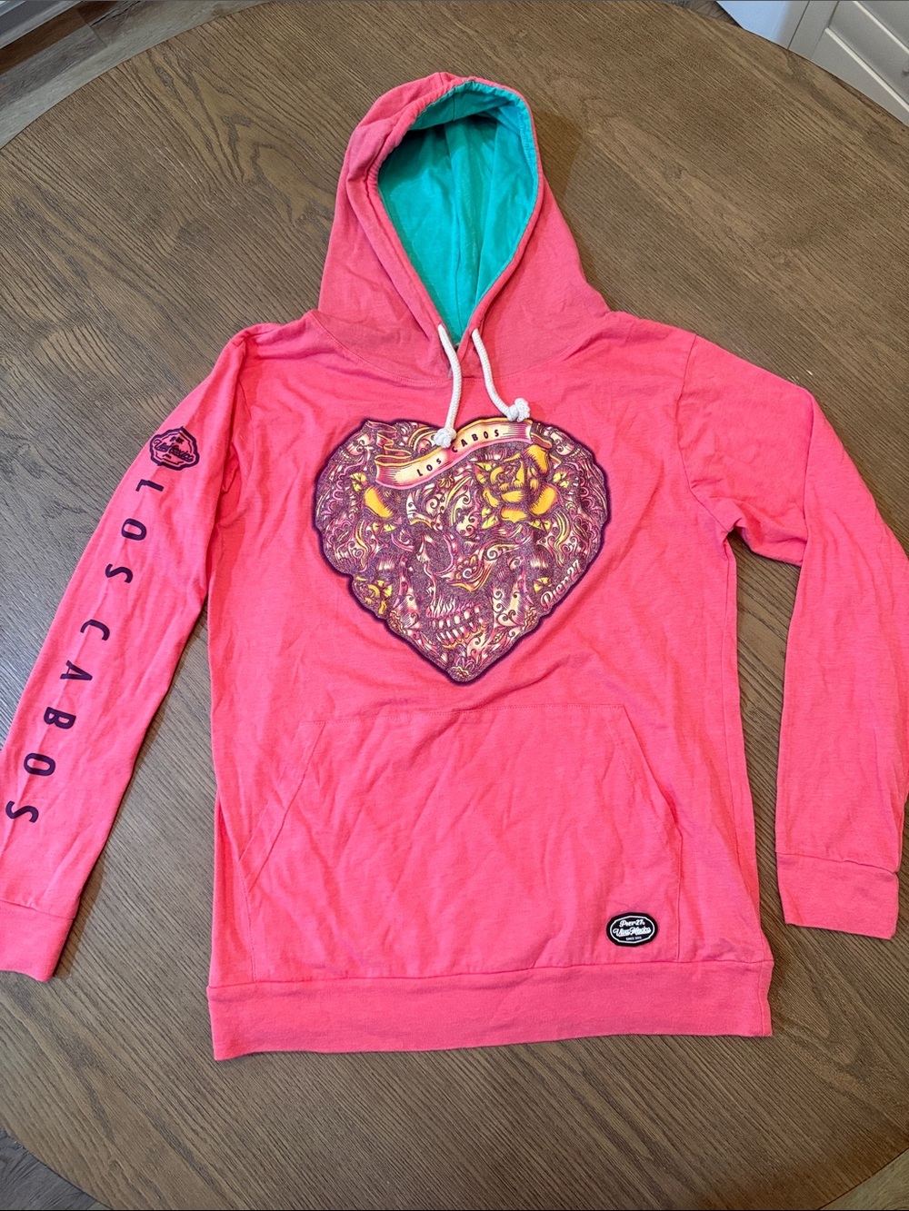 Women's Pink Hooded Pullover lightweight NWOT